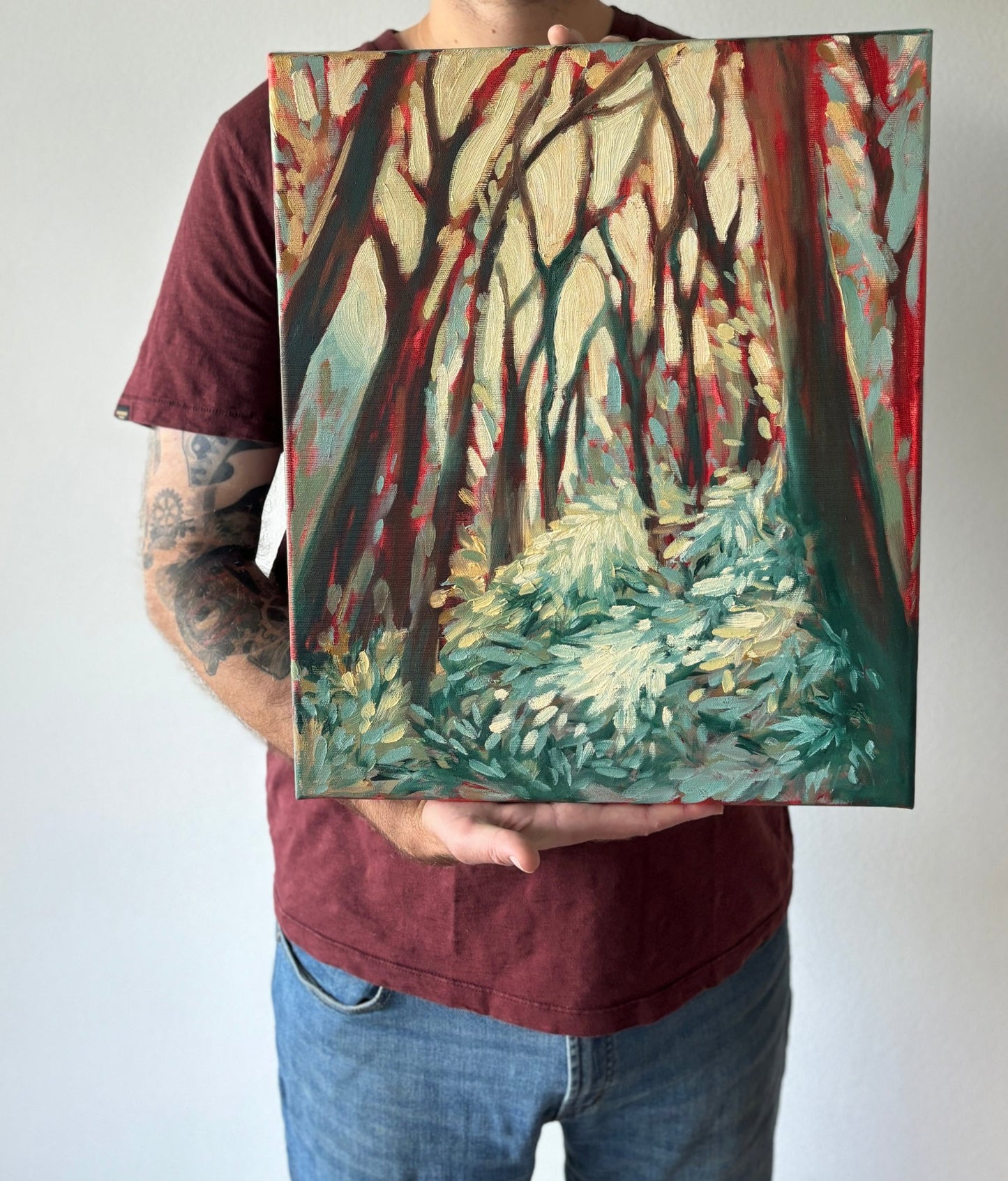 "Irtipäästö", öljymaalaus puuvillapohjalle, 46 x 38 cm