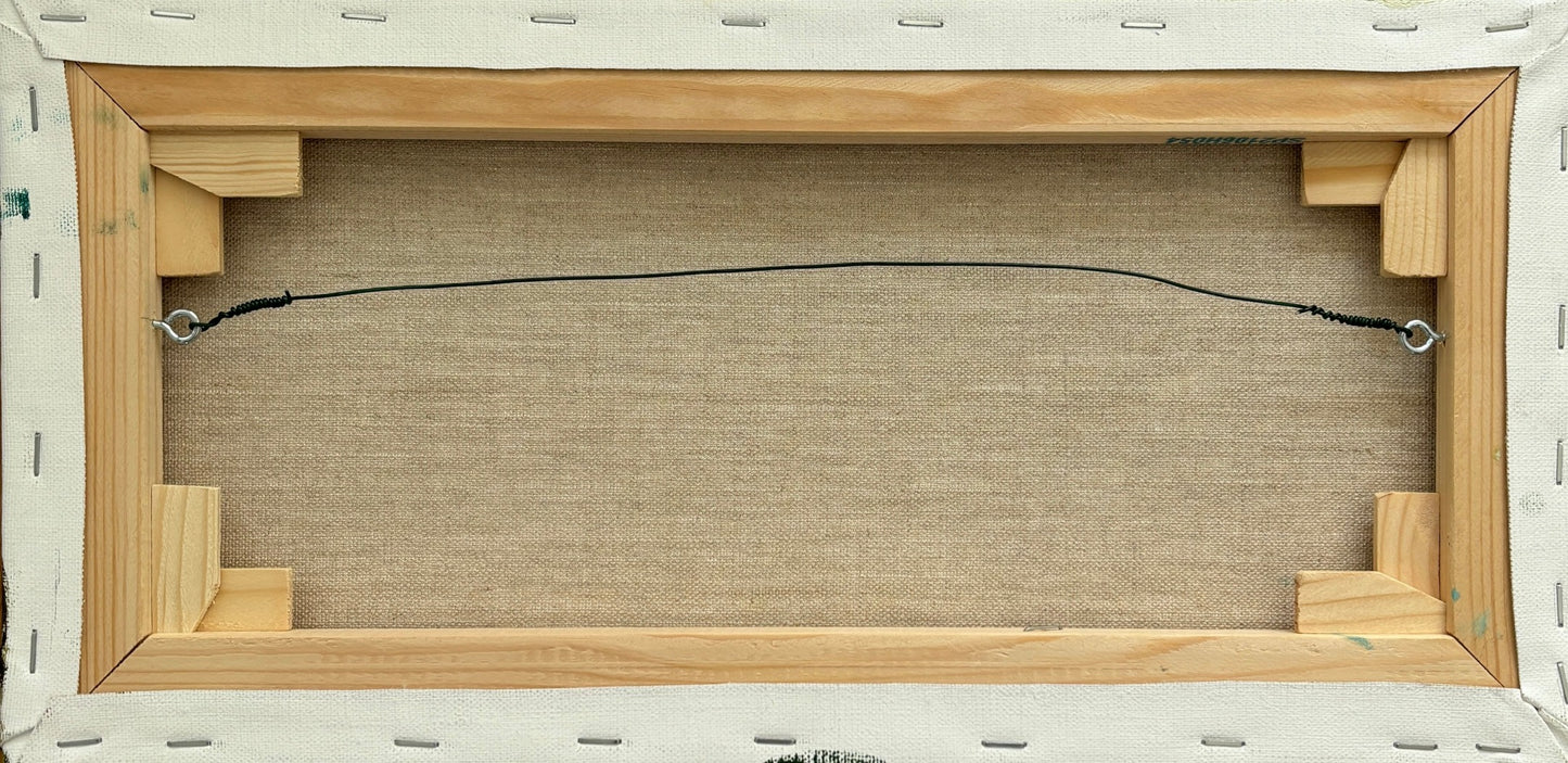 taulun takaosa ripustuslangalla