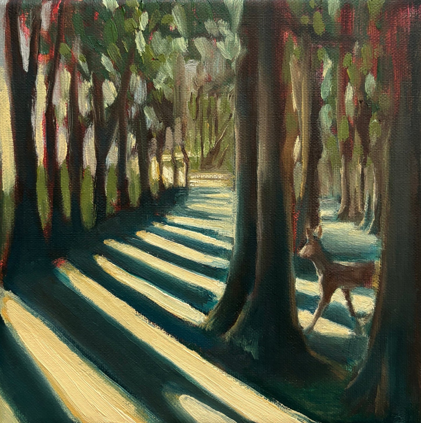 "Toive", öljymaalaus pellavapohjalle, 20 x 20 cm